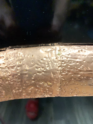 Custom copper mirror 36” round. Hand hammered