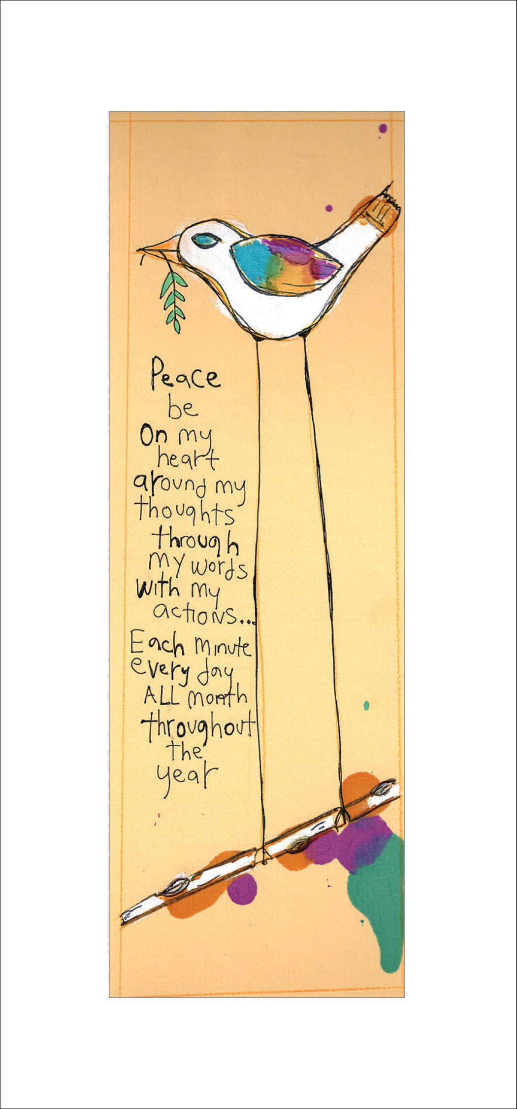 Peace All Year 7 x 15 Matted Print